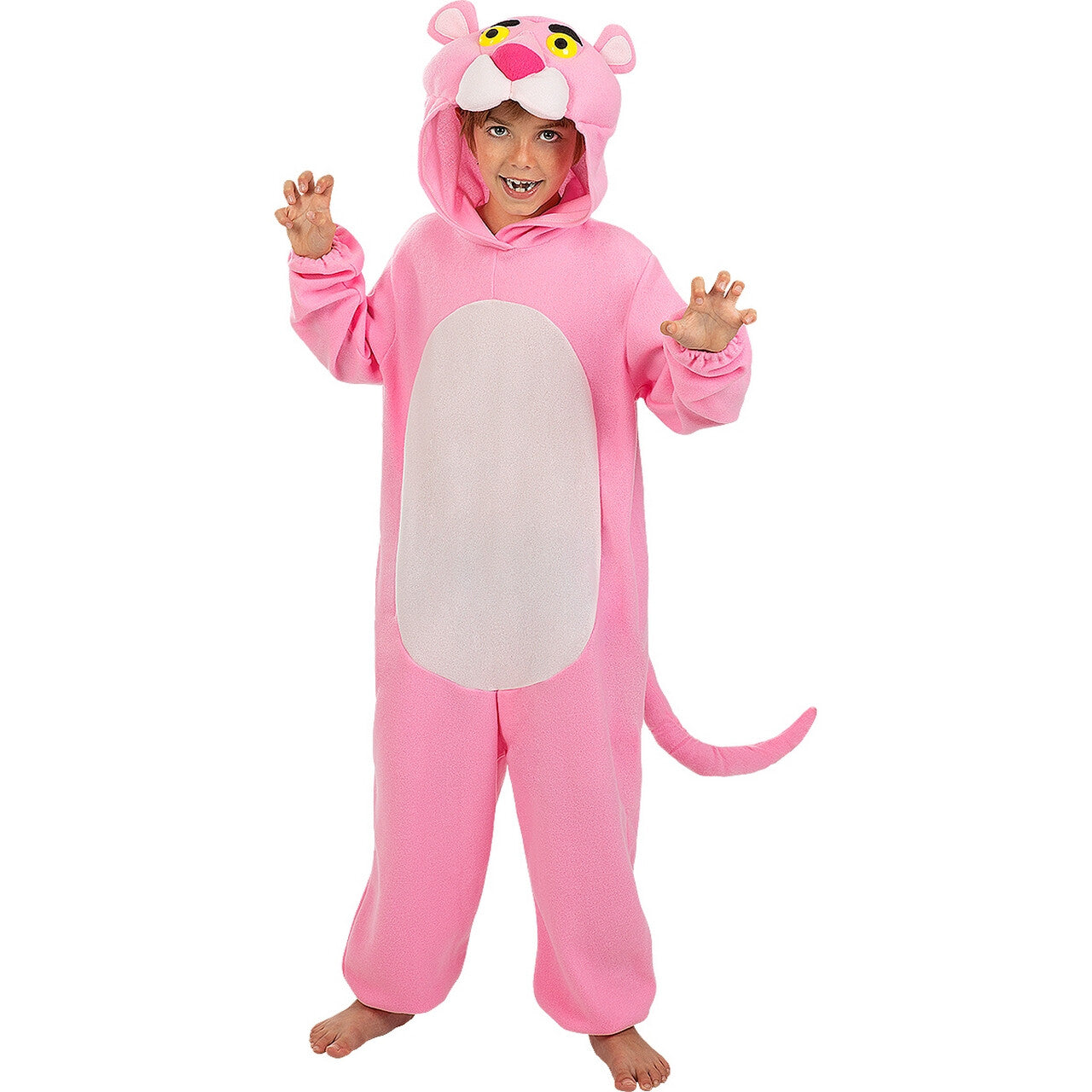 Op deze afbeelding zie je een Kostuums, van het merk Funidelia. Pink Panther Roze Panter Onesie Met Staart Kind Kostuum
