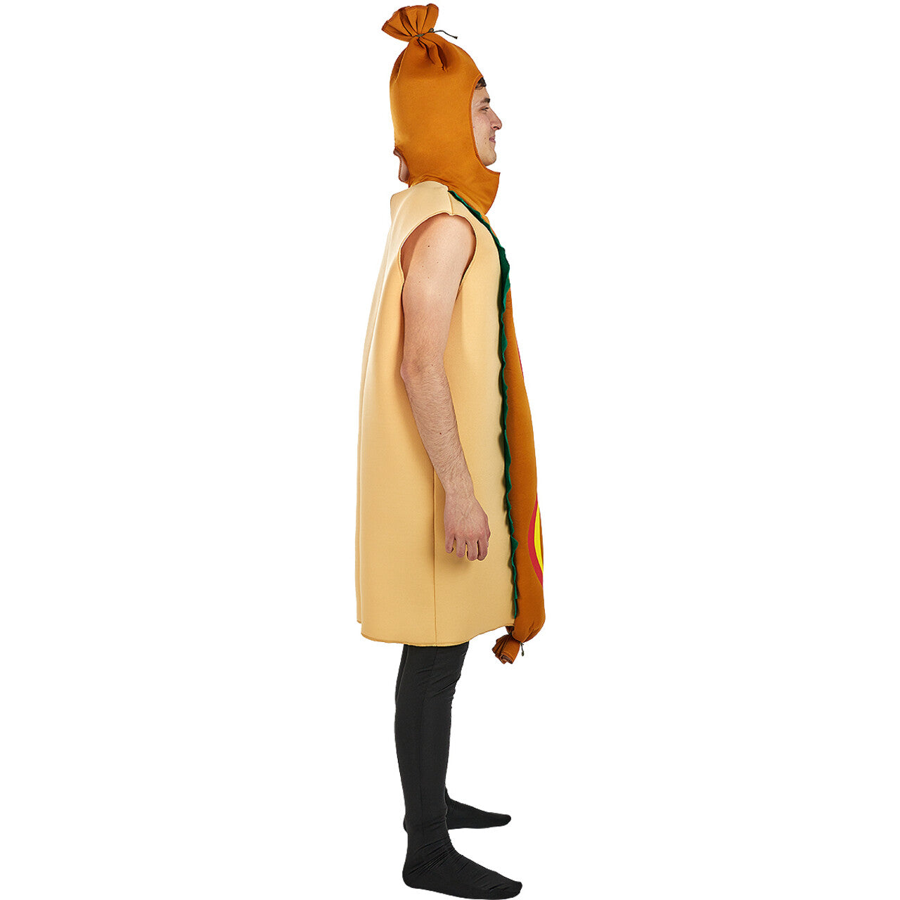Op deze afbeelding zie je een Kostuums, van het merk Funidelia. Smakelijk Broodje Hotdog Kostuum