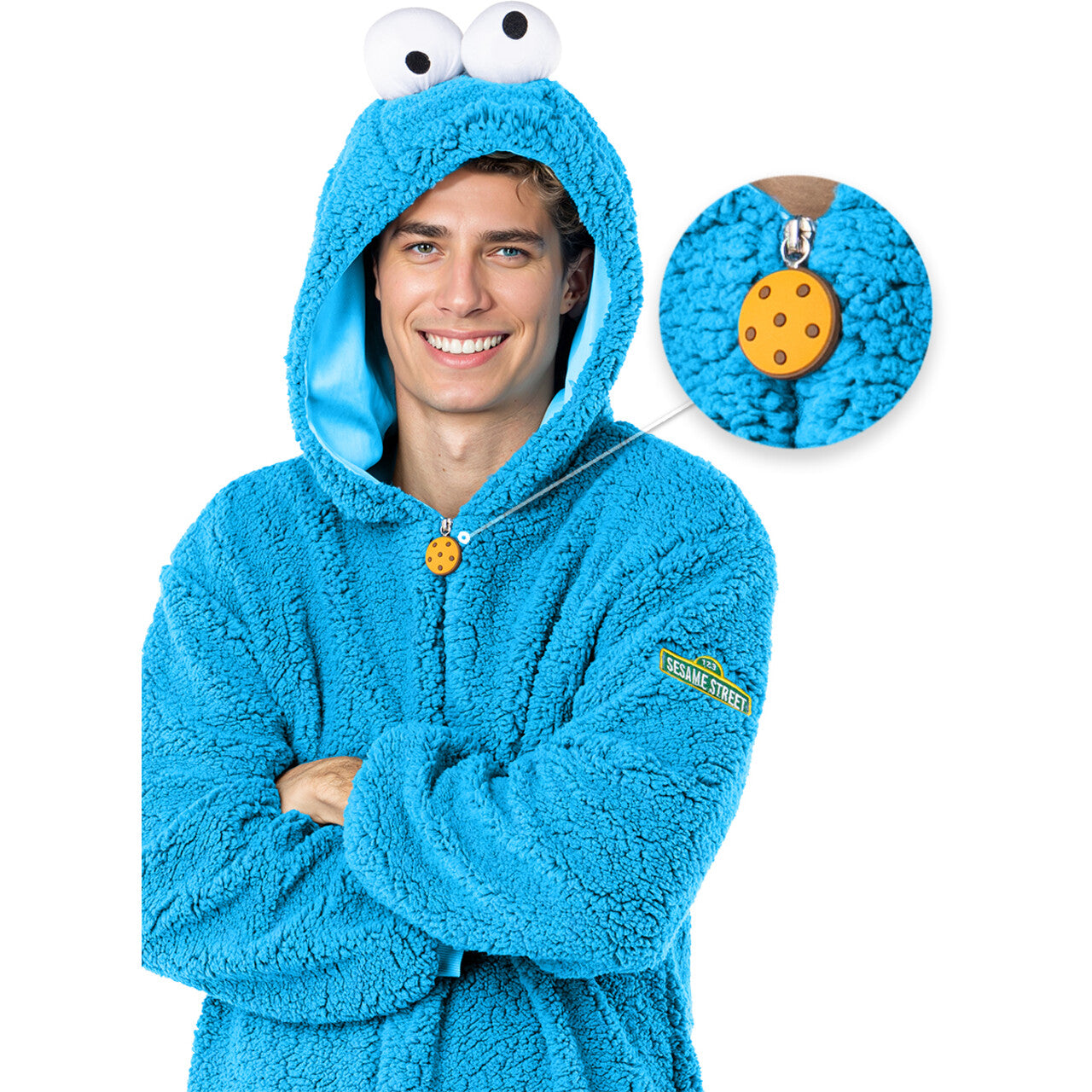 Op deze afbeelding zie je een Kostuums, van het merk Funidelia. Koekiemonster™ Kostuum - Sesamstraat™