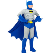 Op deze afbeelding zie je een Kostuums, van het merk Funidelia. Deluxe Gespierde Held Uit Gotham Batman Boys Jongen Kostuum