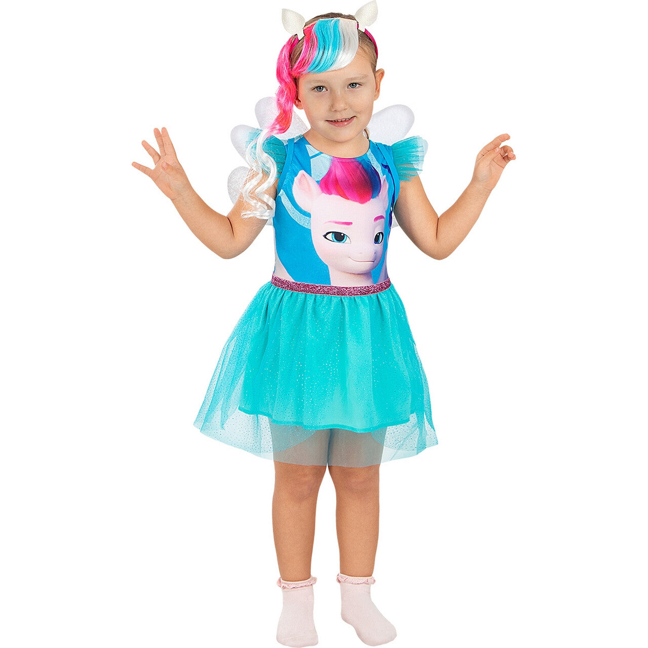 Op deze afbeelding zie je een Kostuums, van het merk Funidelia. Rainbow Dash My Little Pony Meisje Kostuum