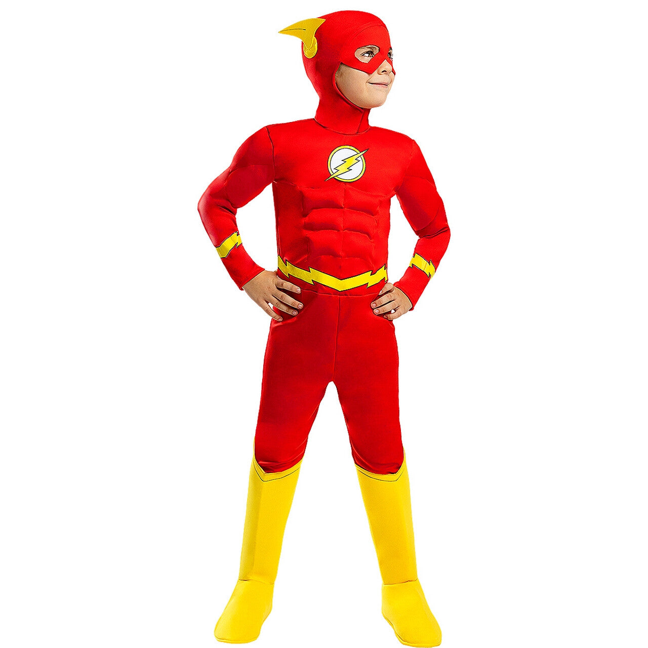Op deze afbeelding zie je een Kostuums, van het merk Funidelia. Deluxe Flitsende Flash™ Kind Jongen Kostuum