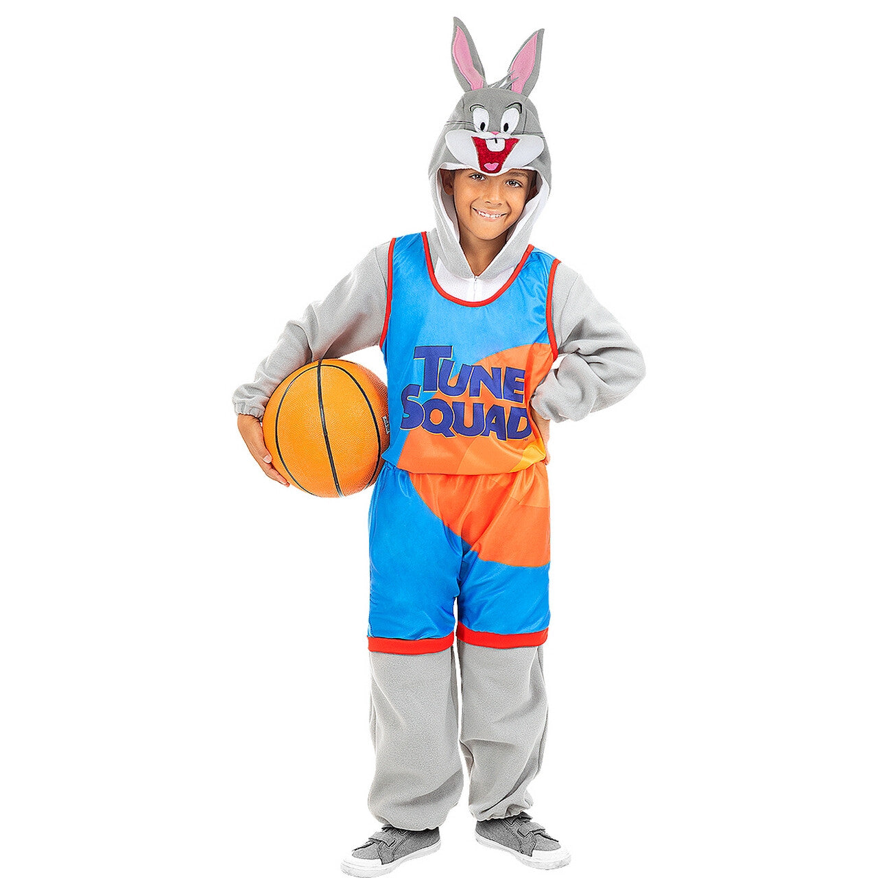 Op deze afbeelding zie je een Kostuums, van het merk Funidelia. Space Jam™ Bugs Bunny™ Looney Tunes™ Kind Kostuum