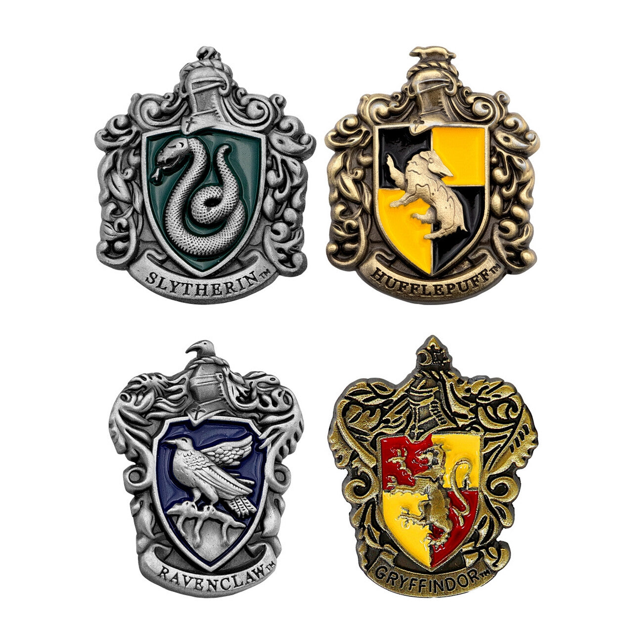 Op deze afbeelding zie je een Accessoires, van het merk Funidelia. Harry Potter Huis Pinnen 4 Stuks