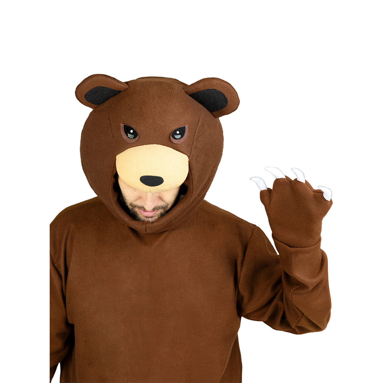 Op deze afbeelding zie je een Kostuums, van het merk Funidelia. Gevaarlijke Grizzly Beer Met Klauwen Onesie Kostuum