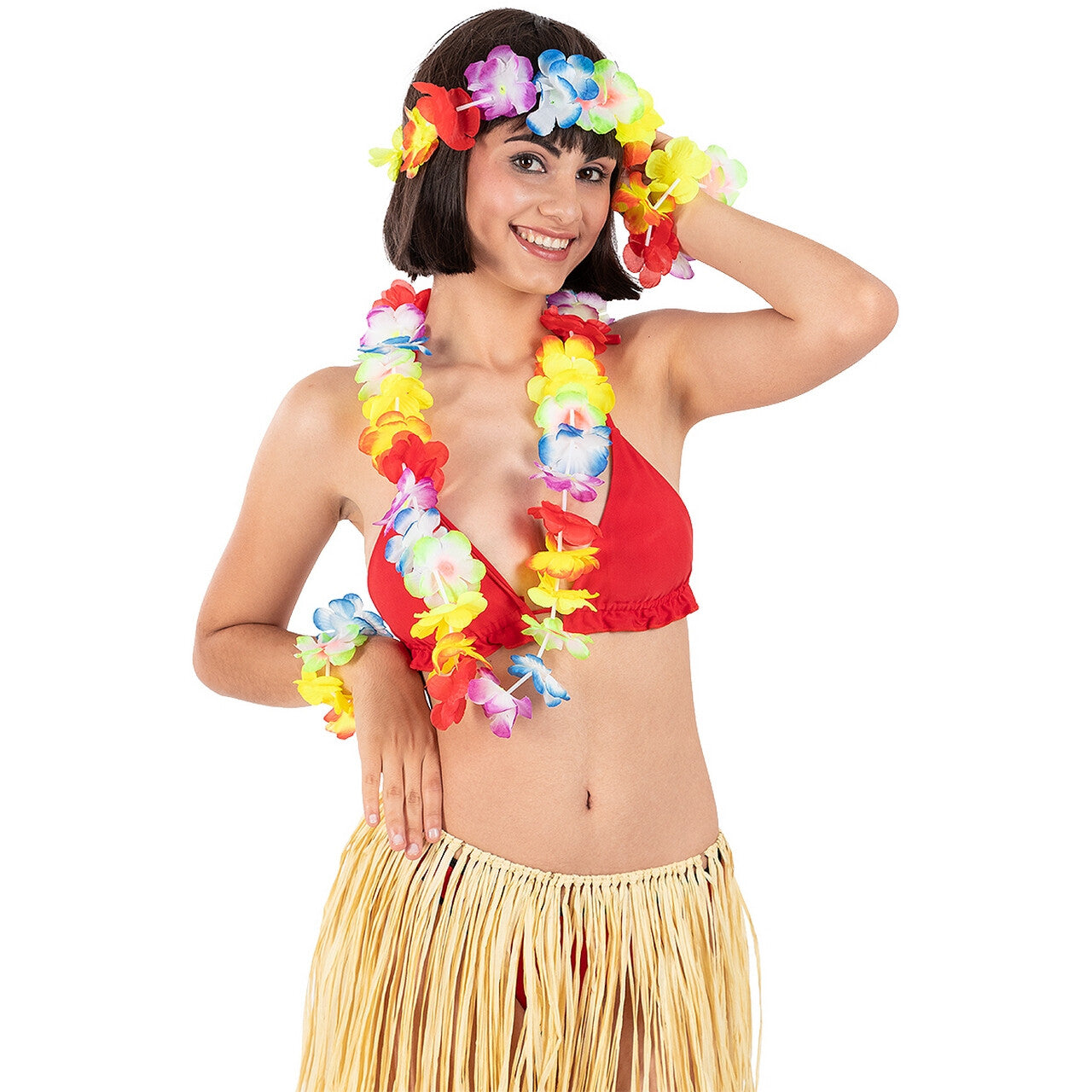 Op deze afbeelding zie je een Accessoires, van het merk Funidelia. Bonte Hawaii Ketting