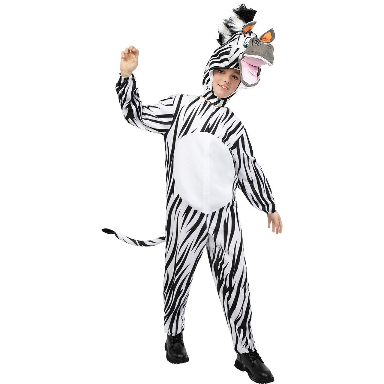 Op deze afbeelding zie je een Kostuums, van het merk Funidelia. Madagascar Marty De Zebra Kind Kind Kostuum