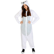 Op deze afbeelding zie je een Kostuums, van het merk Funidelia. Niet Zo IJskoude IJsbeer Onesie Kostuum