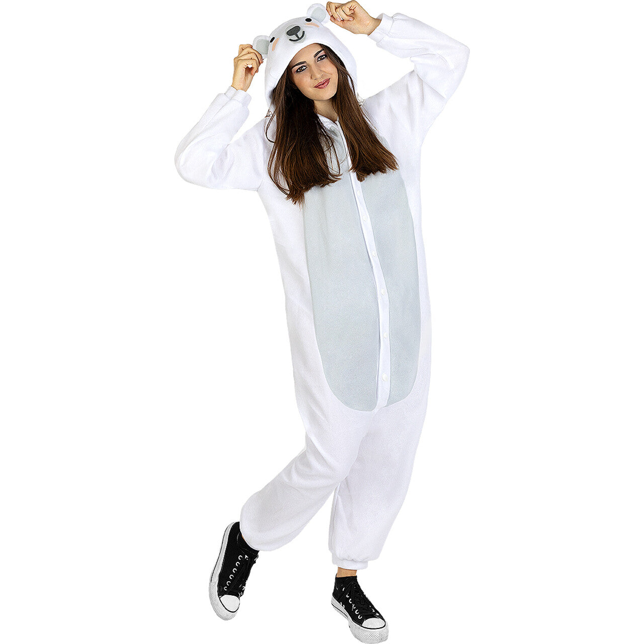 Op deze afbeelding zie je een Kostuums, van het merk Funidelia. Niet Zo IJskoude IJsbeer Onesie Kostuum