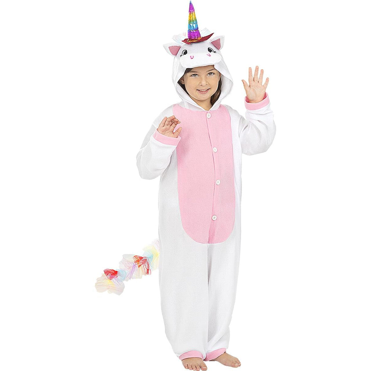 Op deze afbeelding zie je een Kostuums, van het merk Funidelia. Fantasie Eenhoorn Onesie Meisje Kostuum