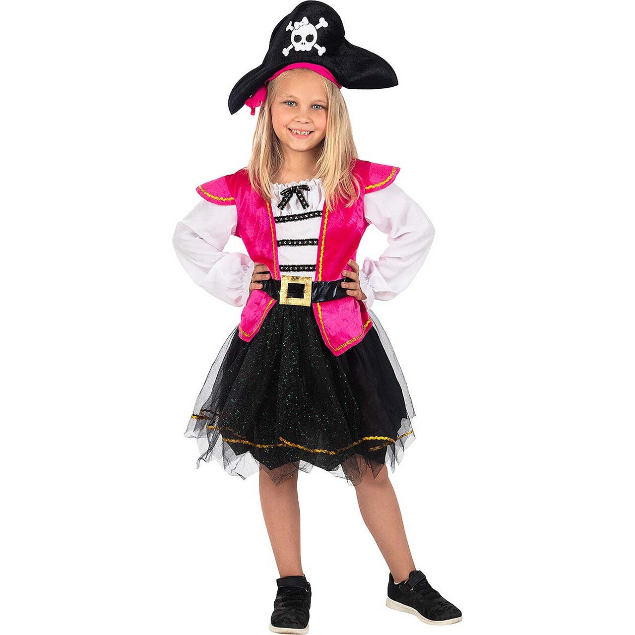 Op deze afbeelding zie je een Kostuums, van het merk Funidelia. Op Zoek Naar Diamanten Piraat Pink Meisje Kostuum
