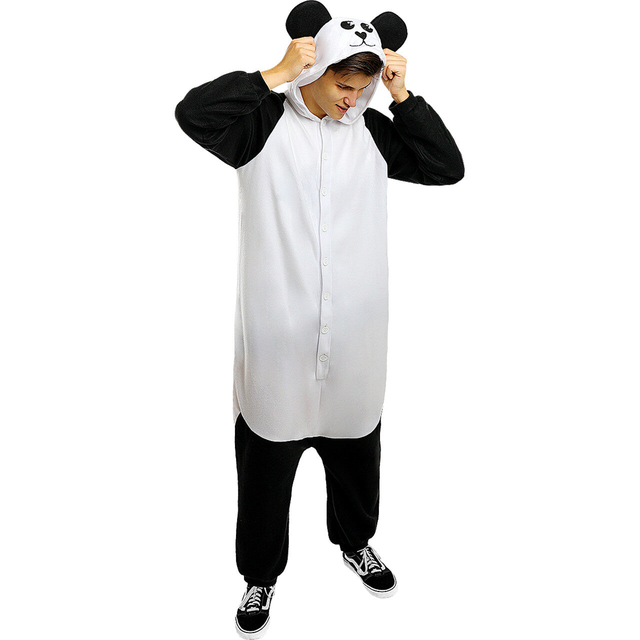 Op deze afbeelding zie je een Kostuums, van het merk Funidelia. Grote Reuzen Panda Kostuum