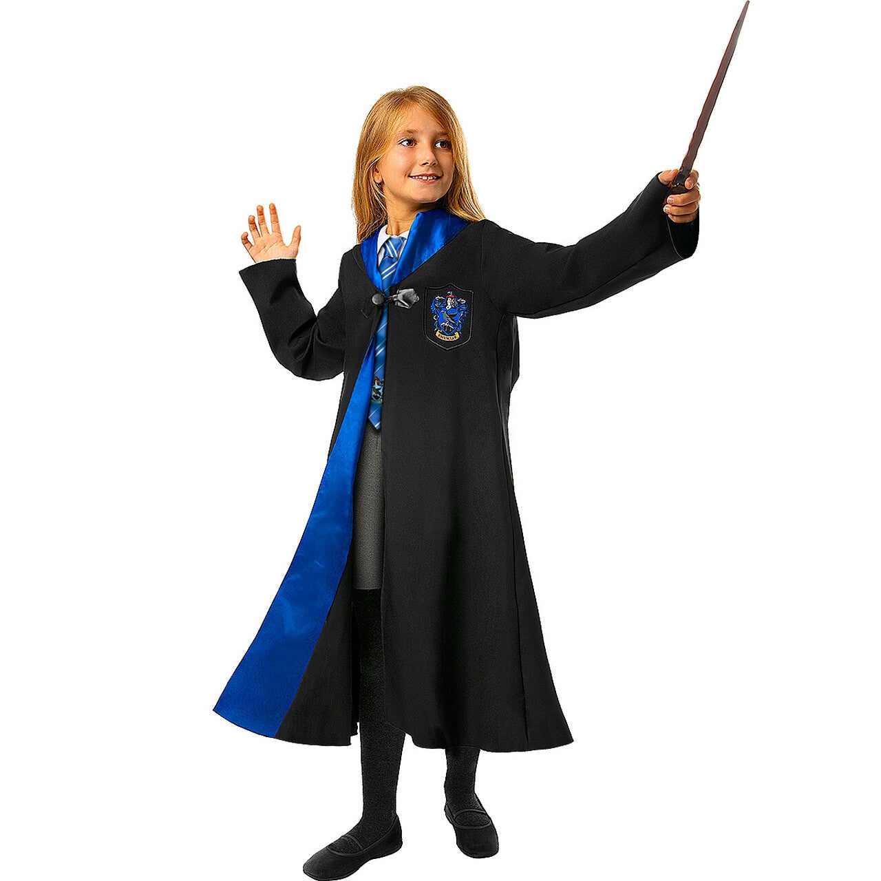 Op deze afbeelding zie je een Kostuums, van het merk Funidelia. Harry Potter™ Ravenclaw School Cape Kind Kind Kostuum