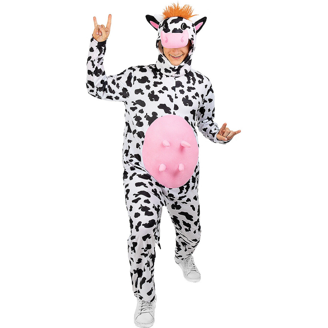 Op deze afbeelding zie je een Kostuums, van het merk Funidelia. Klaar Om Te Melken Koeien Onesie Kostuum