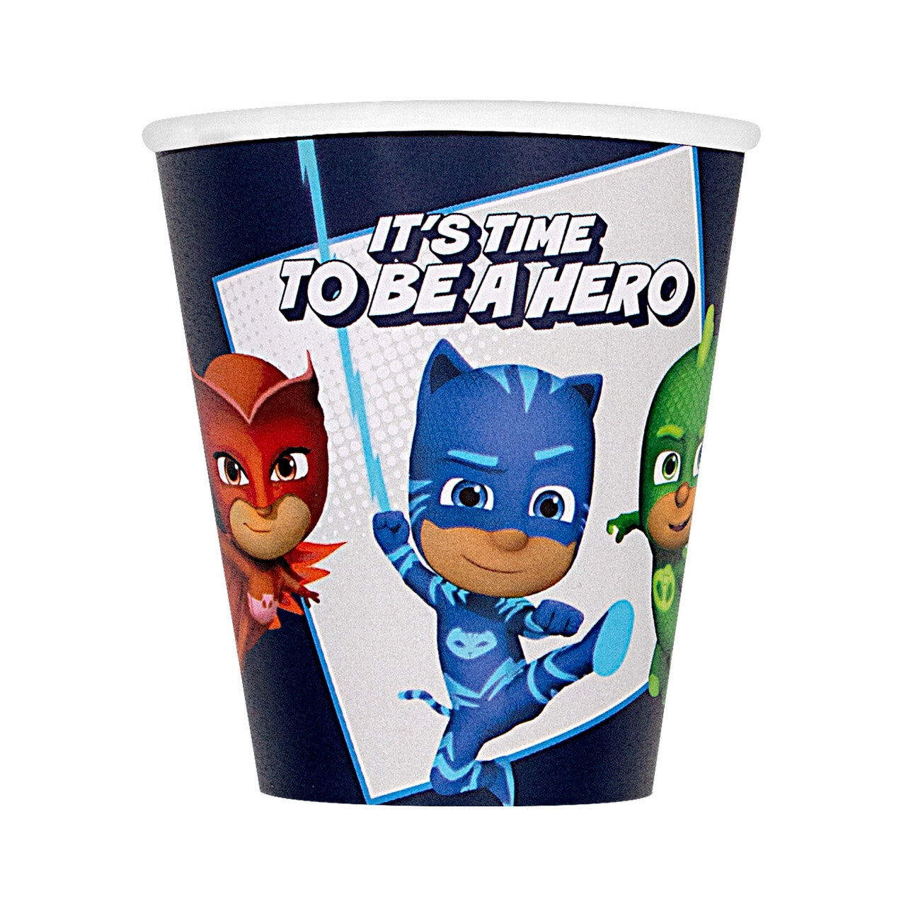 Op deze afbeelding zie je een Decoratie, van het merk Funidelia. Hero Time Pj Masks Bekers 8 Stuks