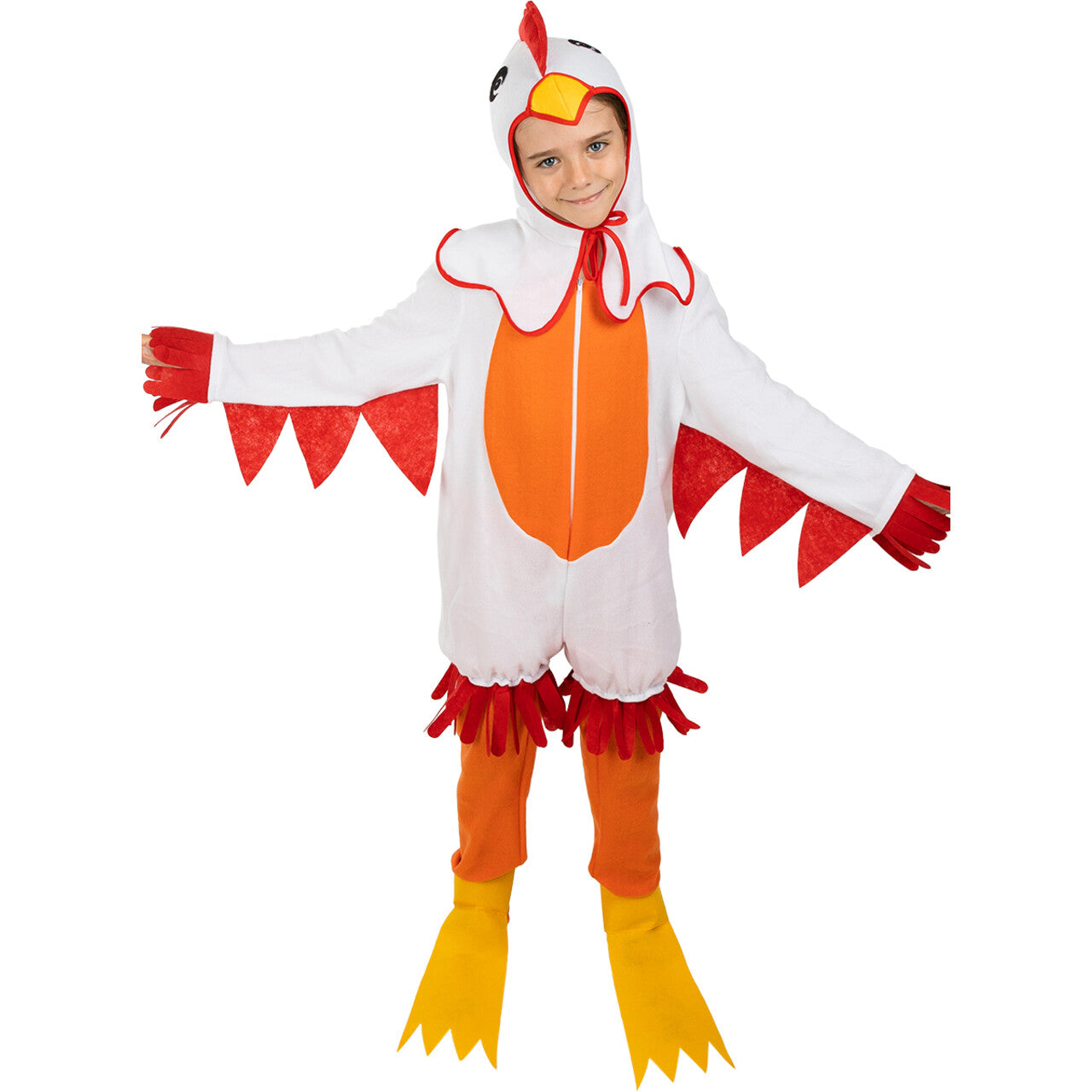 Op deze afbeelding zie je een Kostuums, van het merk Funidelia. Kippie Kippie Tok Tok Kind Kostuum