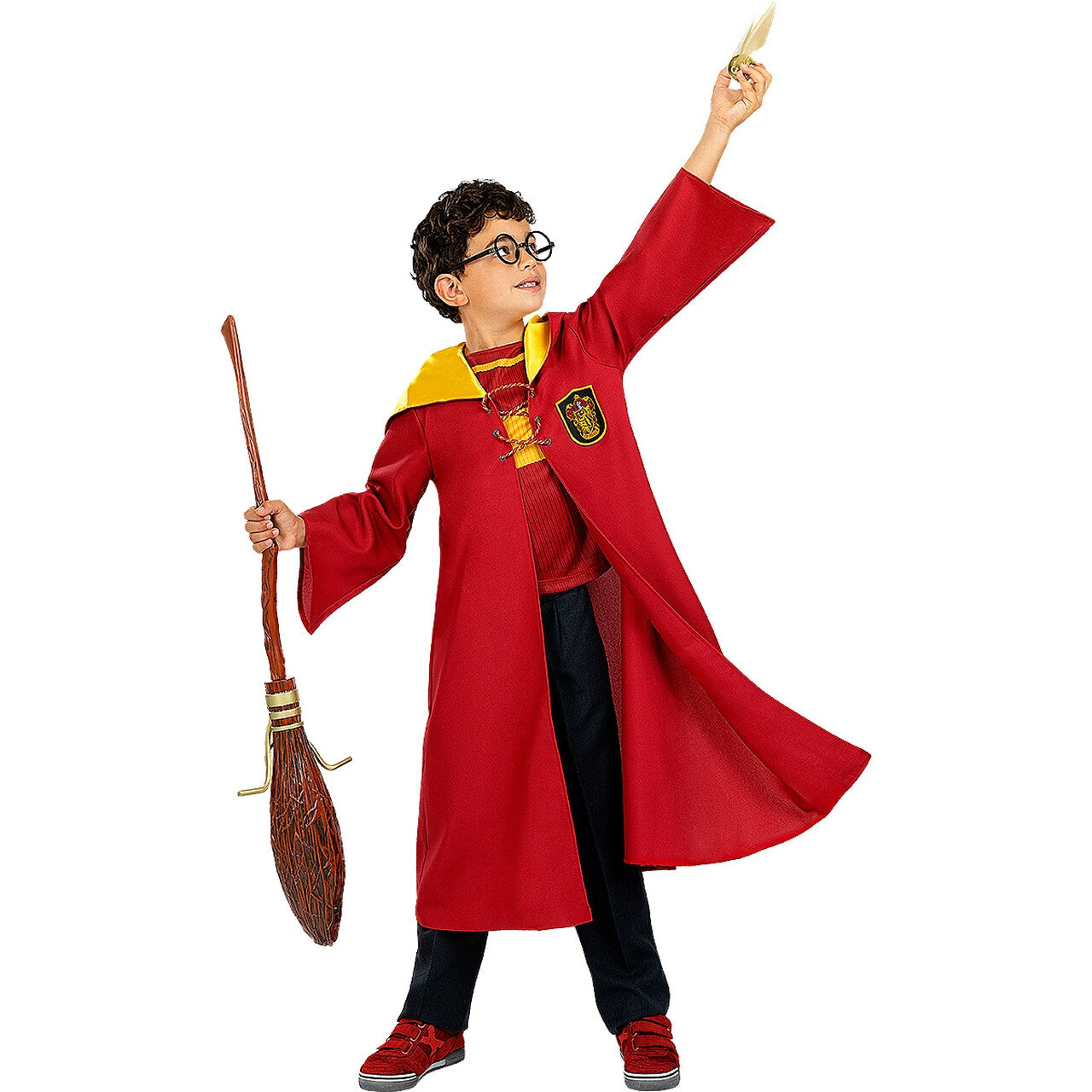 Op deze afbeelding zie je een Kostuums, van het merk Funidelia. Gryffindor Quidditch Cape Harry Potter™ Kind Kostuum