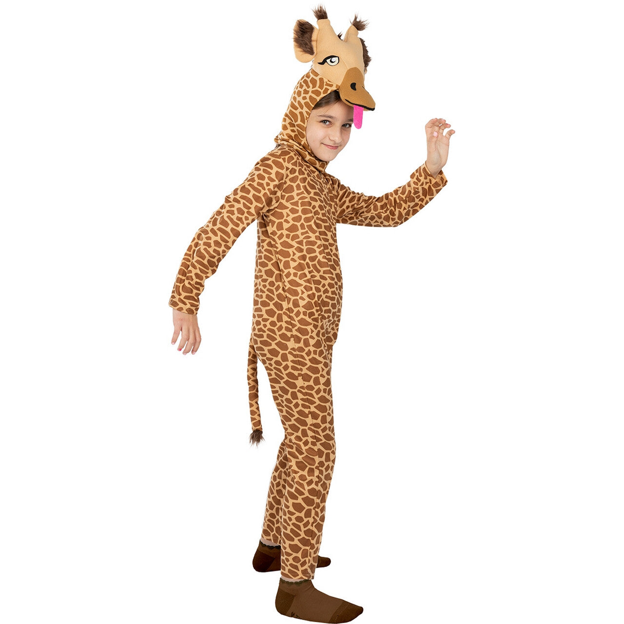Op deze afbeelding zie je een Kostuums, van het merk Funidelia. Gerard De Lange Giraffe Kind Kostuum