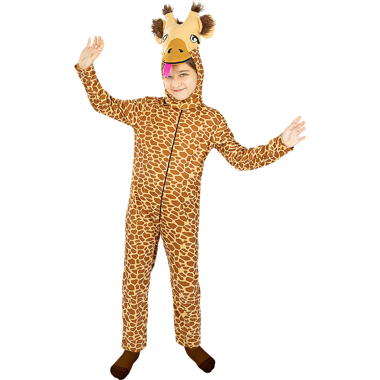 Op deze afbeelding zie je een Kostuums, van het merk Funidelia. Gerard De Lange Giraffe Kind Kostuum