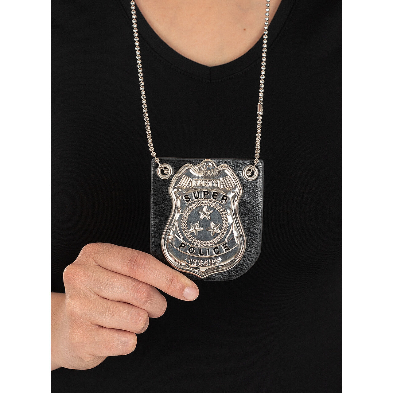 Op deze afbeelding zie je een Accessoires, van het merk Funidelia. Super Politie Badge