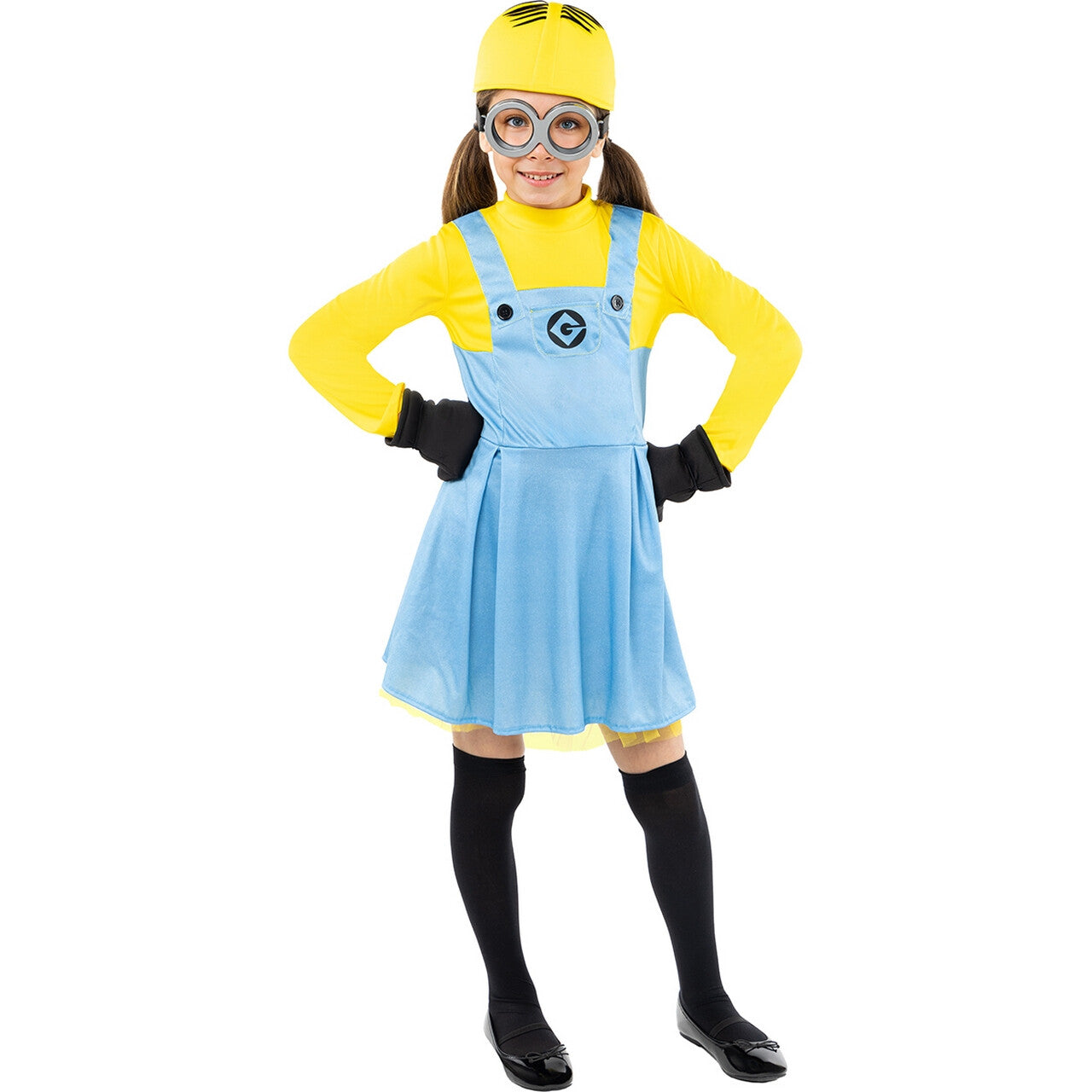 Op deze afbeelding zie je een Kostuums, van het merk Funidelia. Minions Davina Yolo Kind Meisje Kostuum