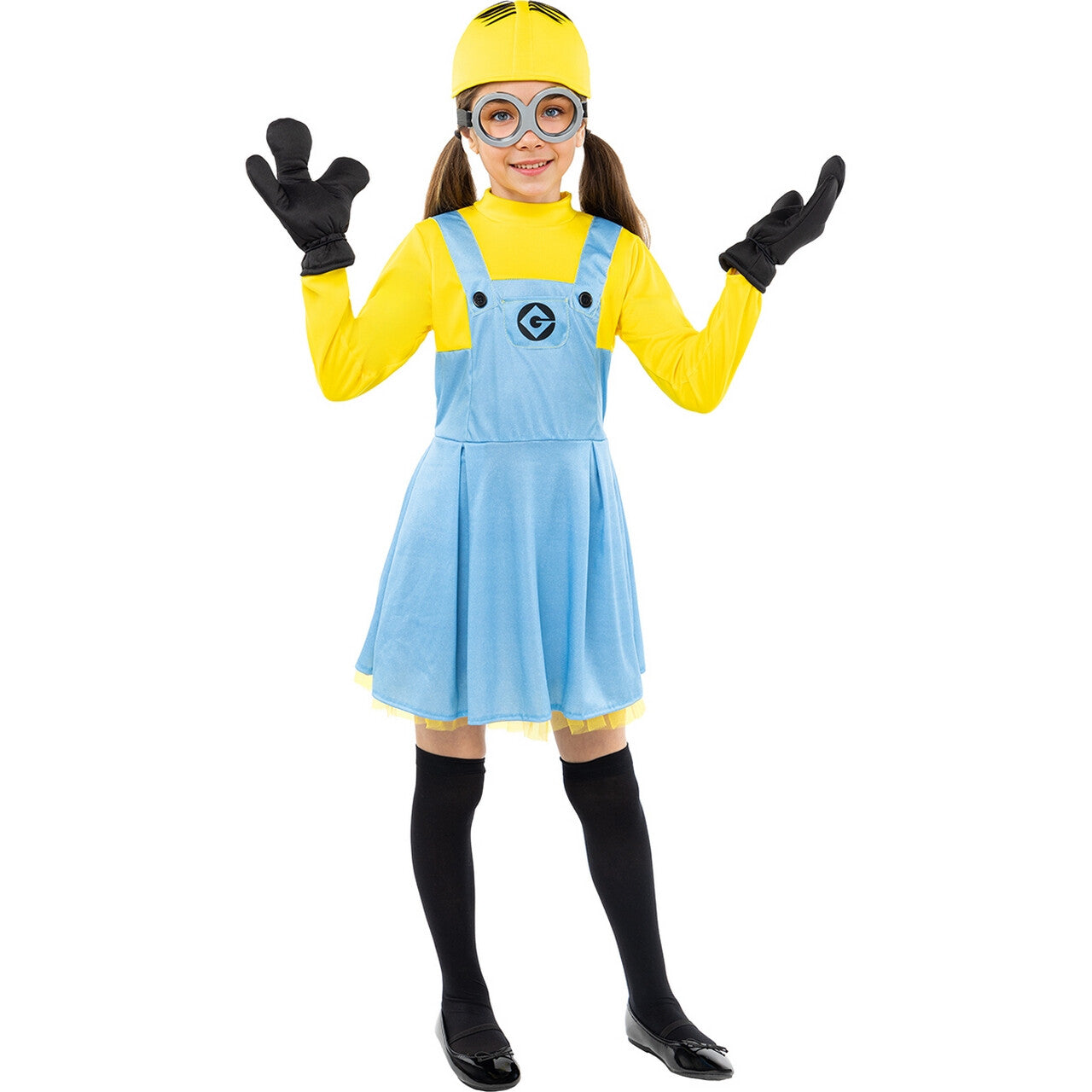 Op deze afbeelding zie je een Kostuums, van het merk Funidelia. Minions Davina Yolo Kind Meisje Kostuum