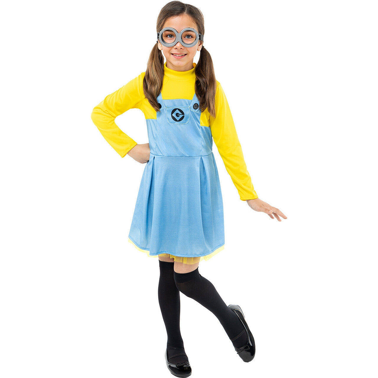 Op deze afbeelding zie je een Kostuums, van het merk Funidelia. Minions Davina Yolo Kind Meisje Kostuum