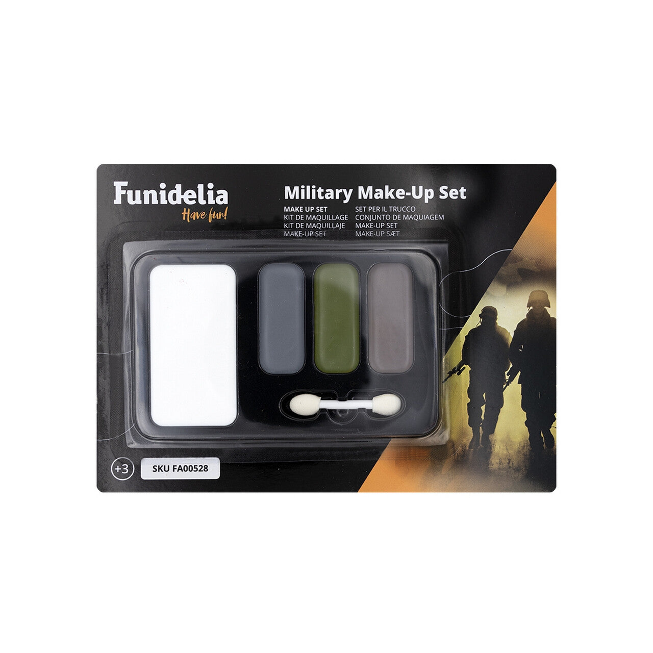 Op deze afbeelding zie je een Accessoires, van het merk Funidelia. Military Makeup Set