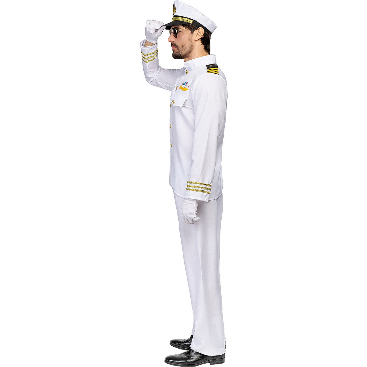 Op deze afbeelding zie je een Kostuums, van het merk Funidelia. Kapitein Love Boat Man Kostuum