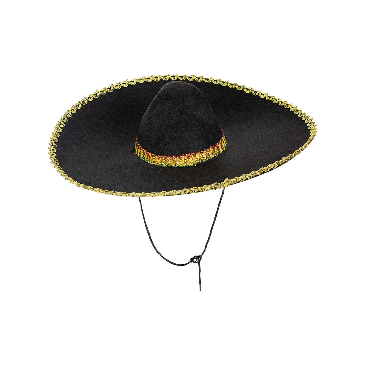 Op deze afbeelding zie je een Accessoires, van het merk Funidelia. Mariachi Hoed Zwart Met Gouden Rand
