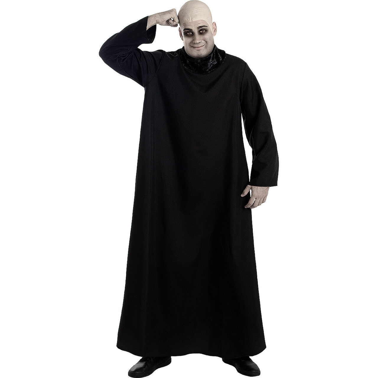 Op deze afbeelding zie je een Kostuums, van het merk Funidelia. Uncle Fester The Addams Family Man Kostuum