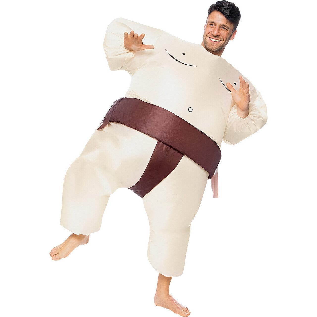 Op deze afbeelding zie je een Kostuums, van het merk Funidelia. Opblaasbare Sumo Worstelaar Rick Ishi Kostuum