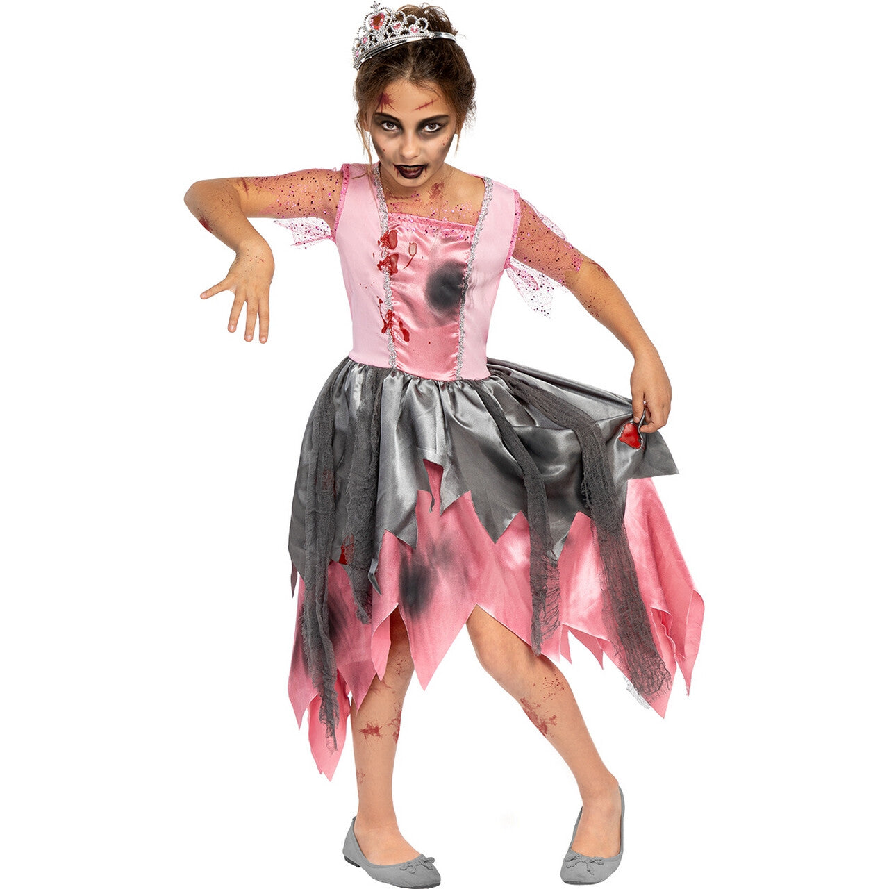 Op deze afbeelding zie je een Kostuums, van het merk Funidelia. Zombie Prinses Faye Meisje Kostuum