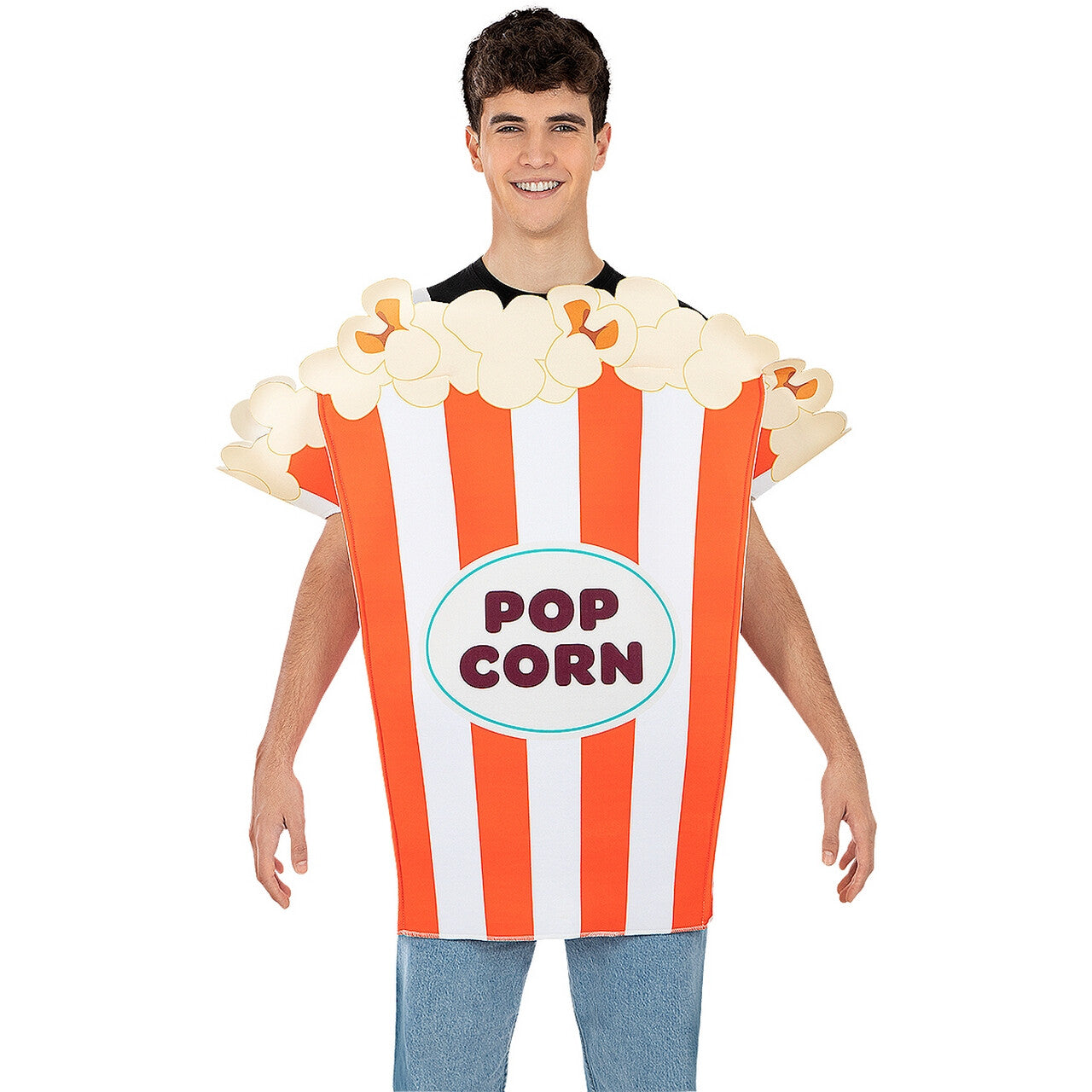 Op deze afbeelding zie je een Kostuums, van het merk Funidelia. Pop Pop Popcorn Bakje Volwassene Kostuum
