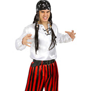 Op deze afbeelding zie je een Kostuums, van het merk Funidelia. Wit Piraten Shirt Man