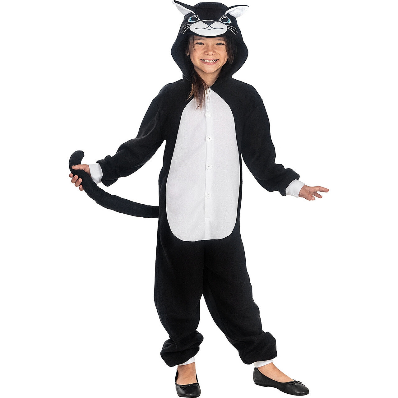 Op deze afbeelding zie je een Kostuums, van het merk Funidelia. Kitty Kat Zwart Kind Kostuum