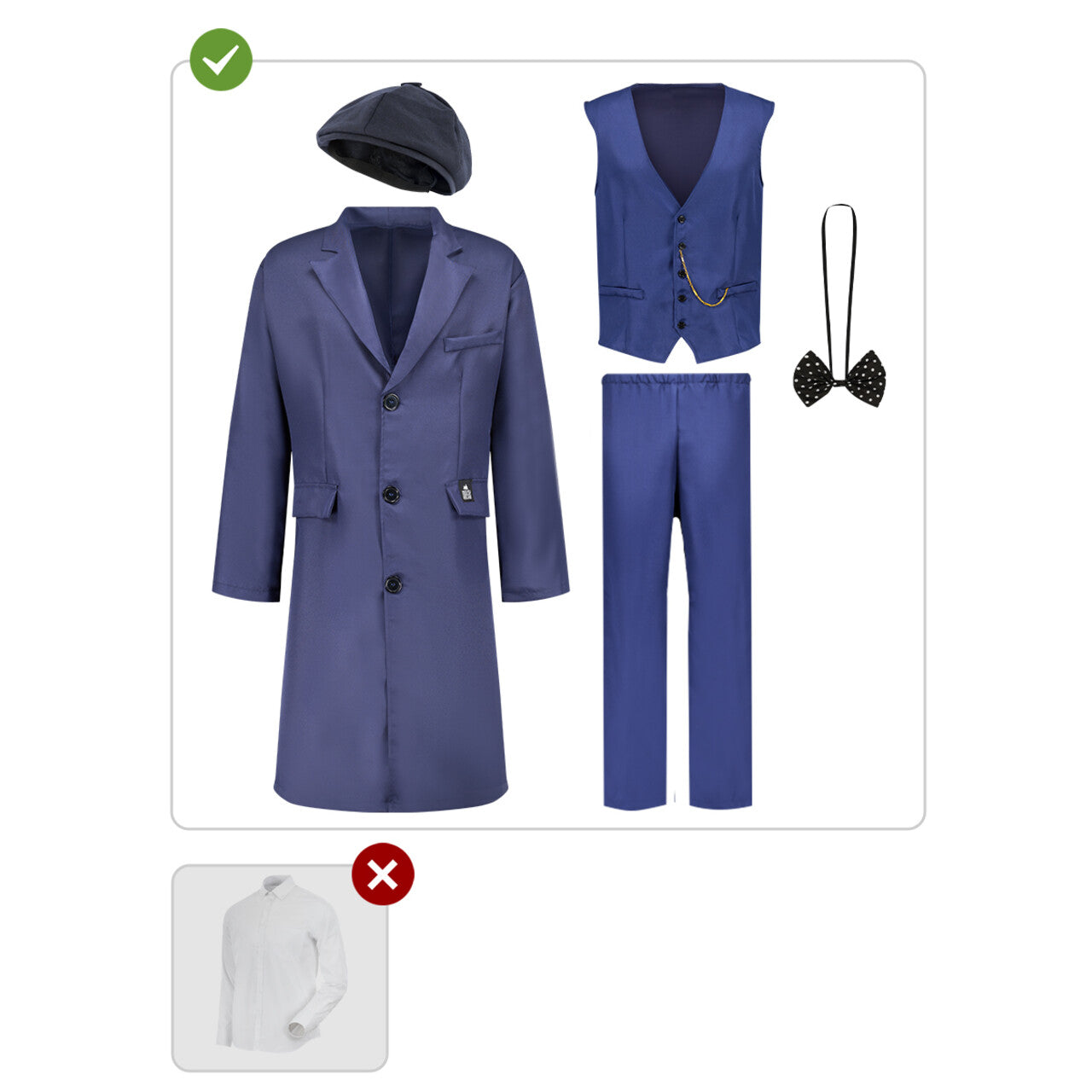 Op deze afbeelding zie je een Kostuums, van het merk Funidelia. Roaring Twenties Arthur Shelby Peaky Blinders Man Kostuum