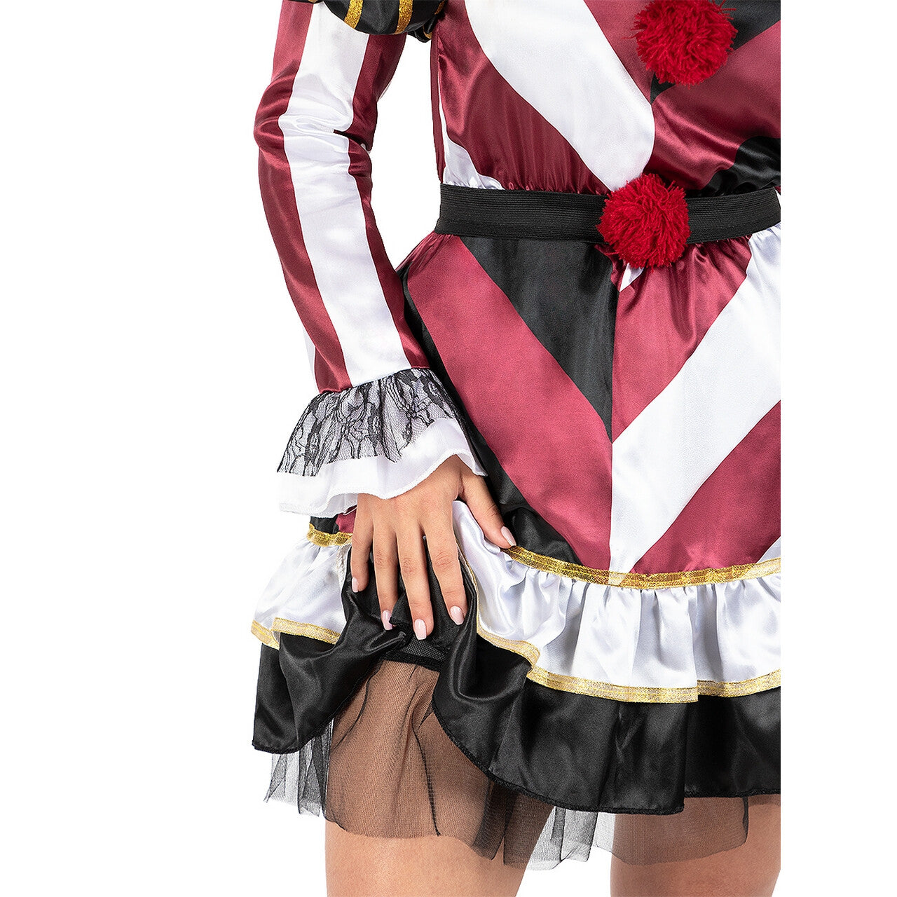 Op deze afbeelding zie je een Kostuums, van het merk Funidelia. Creepy Slayer Clown Vrouw Kostuum