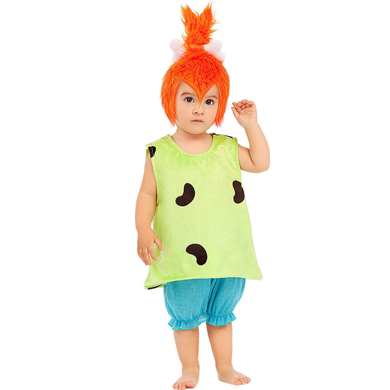Op deze afbeelding zie je een Kostuums, van het merk Funidelia. Kei-Schattige Pebbles Flintstone Meisje Kostuum