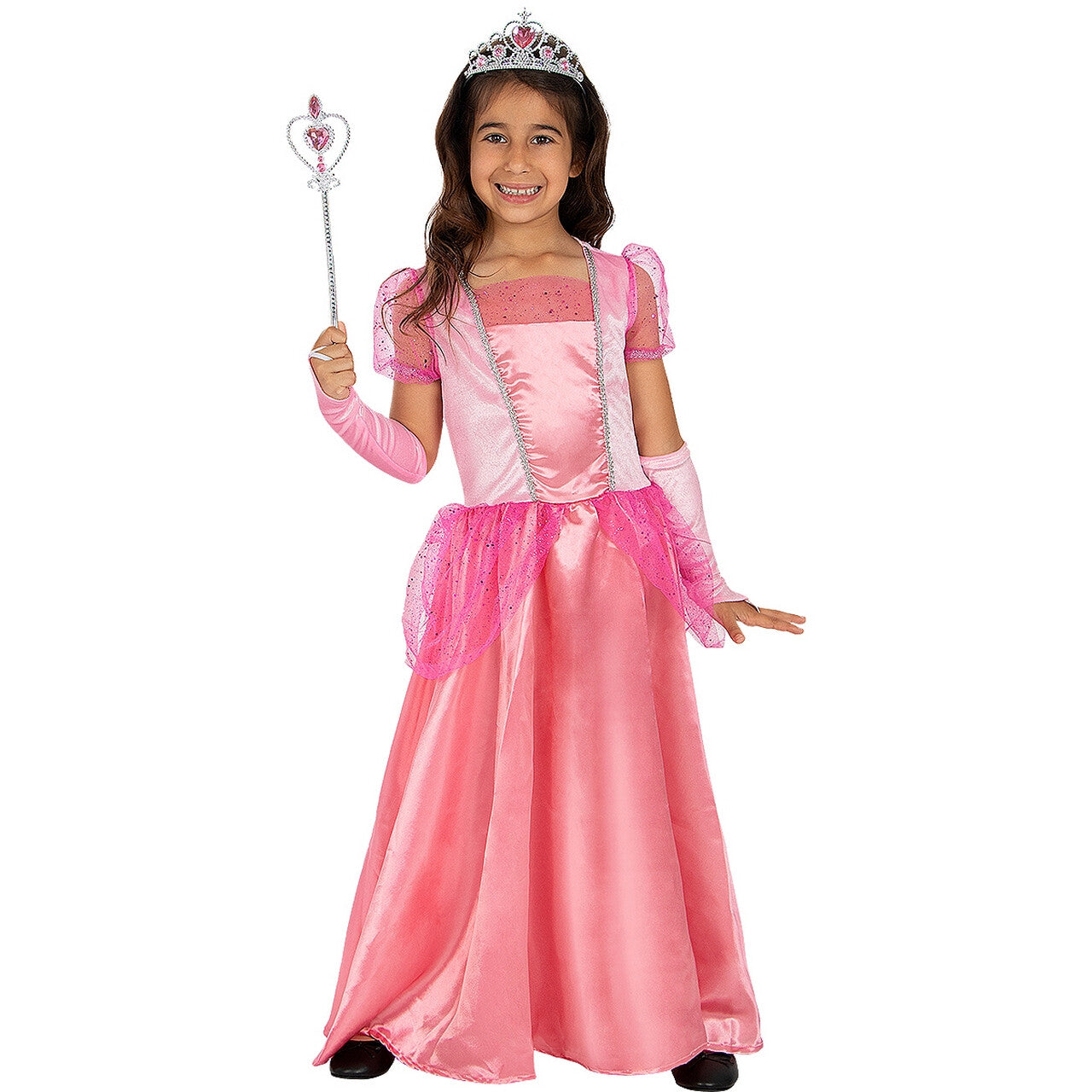 Op deze afbeelding zie je een Kostuums, van het merk Funidelia. Roze Prinsessenjurk Met Lange Handschoenen Meisje