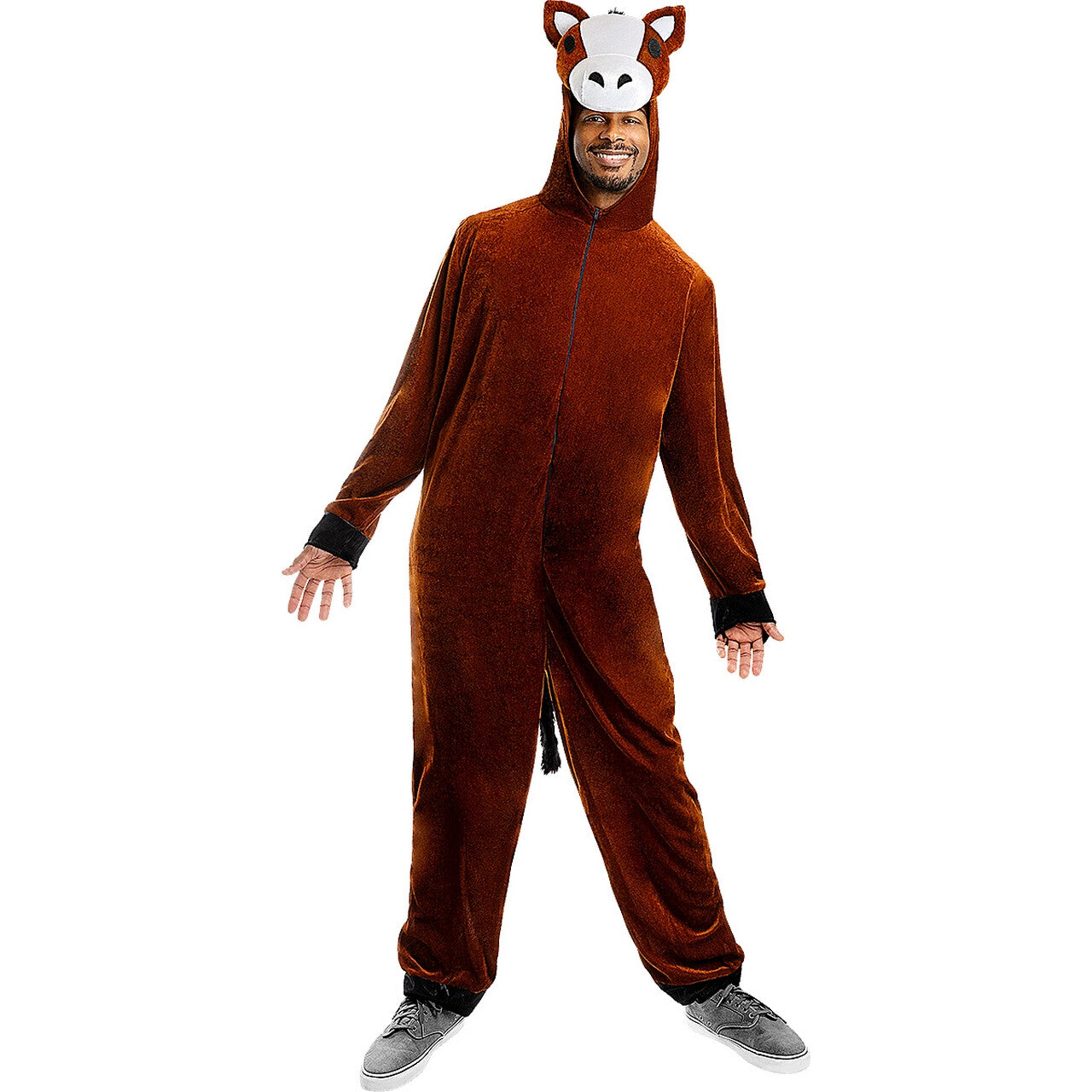 Op deze afbeelding zie je een Kostuums, van het merk Funidelia. Aart Het Knotsgekke Paard Onesie Kostuum