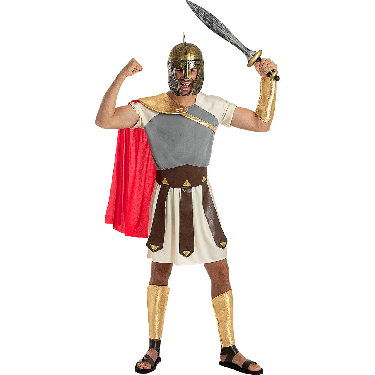 Op deze afbeelding zie je een Accessoires, van het merk Funidelia. Spartaanse Gladiator Helm