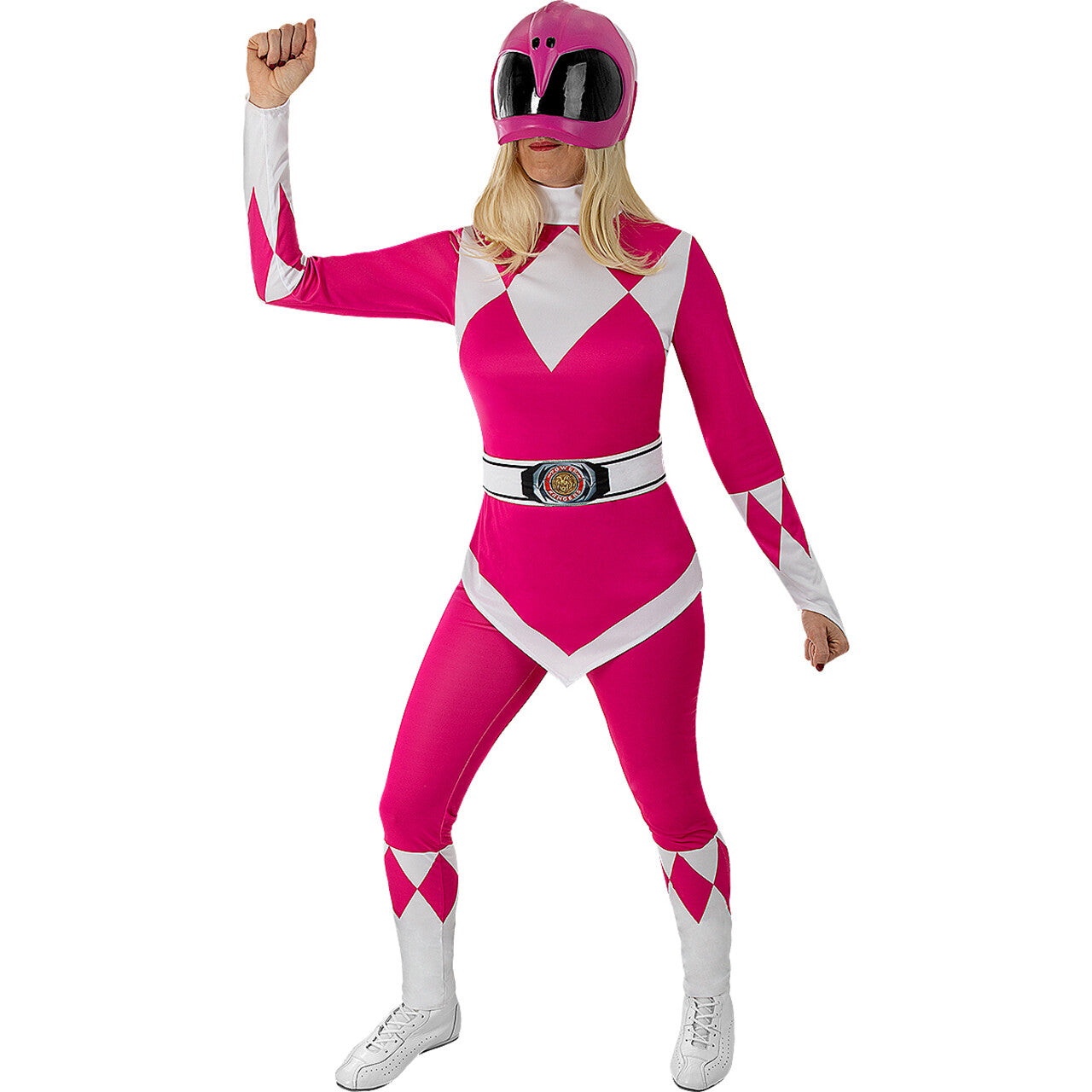 Op deze afbeelding zie je een Kostuums, van het merk Funidelia. Morphing Kim Pink Power Ranger Vrouw Kostuum