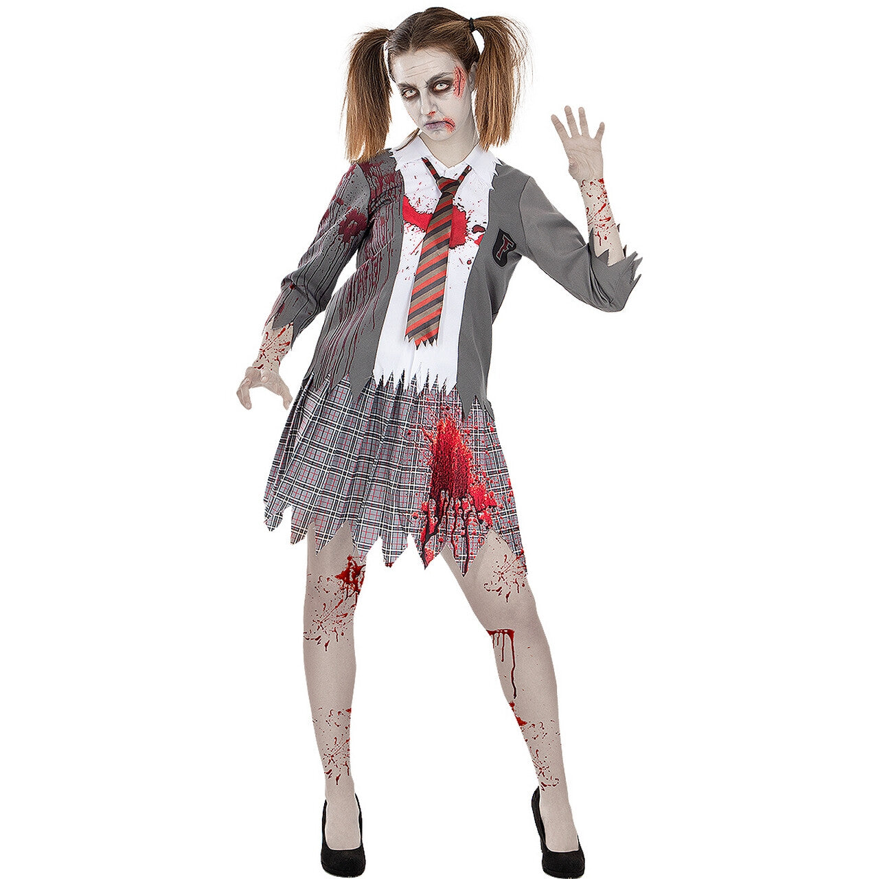 Op deze afbeelding zie je een Kostuums, van het merk Funidelia. Zombie Studente Te Lang Doorgeleerd Vrouw Kostuum
