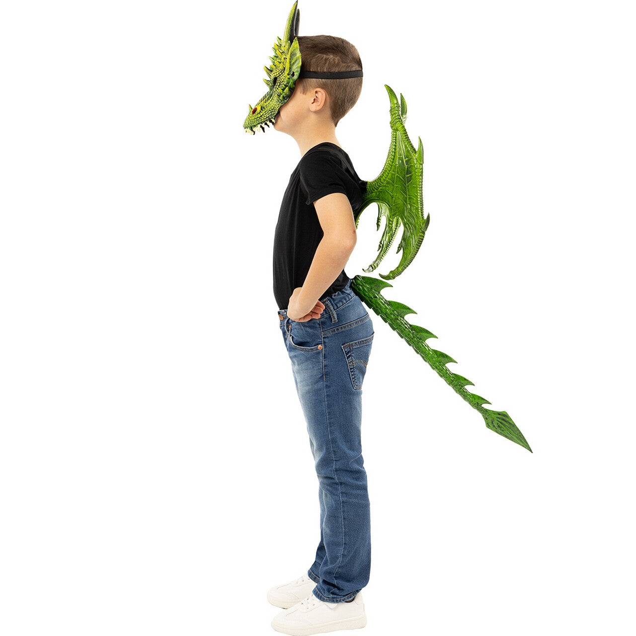 Op deze afbeelding zie je een Accessoires, van het merk Funidelia. Dragon Costume Kit For Kids