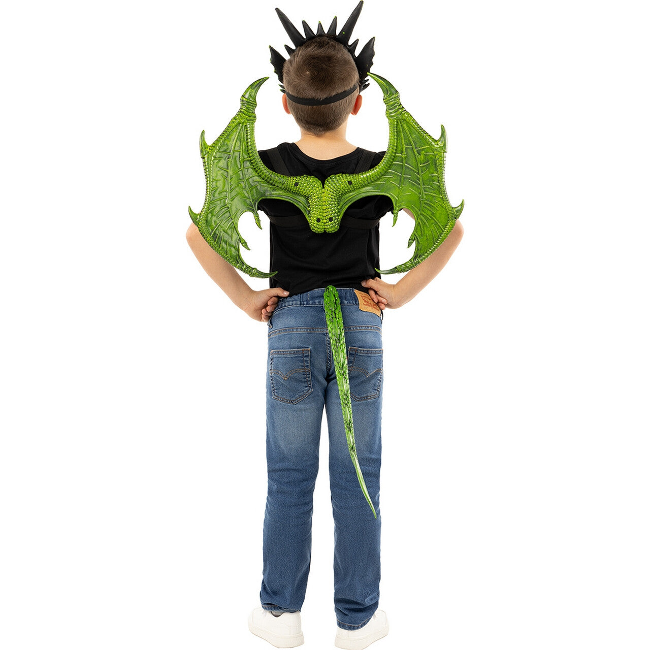 Op deze afbeelding zie je een Accessoires, van het merk Funidelia. Dragon Costume Kit For Kids