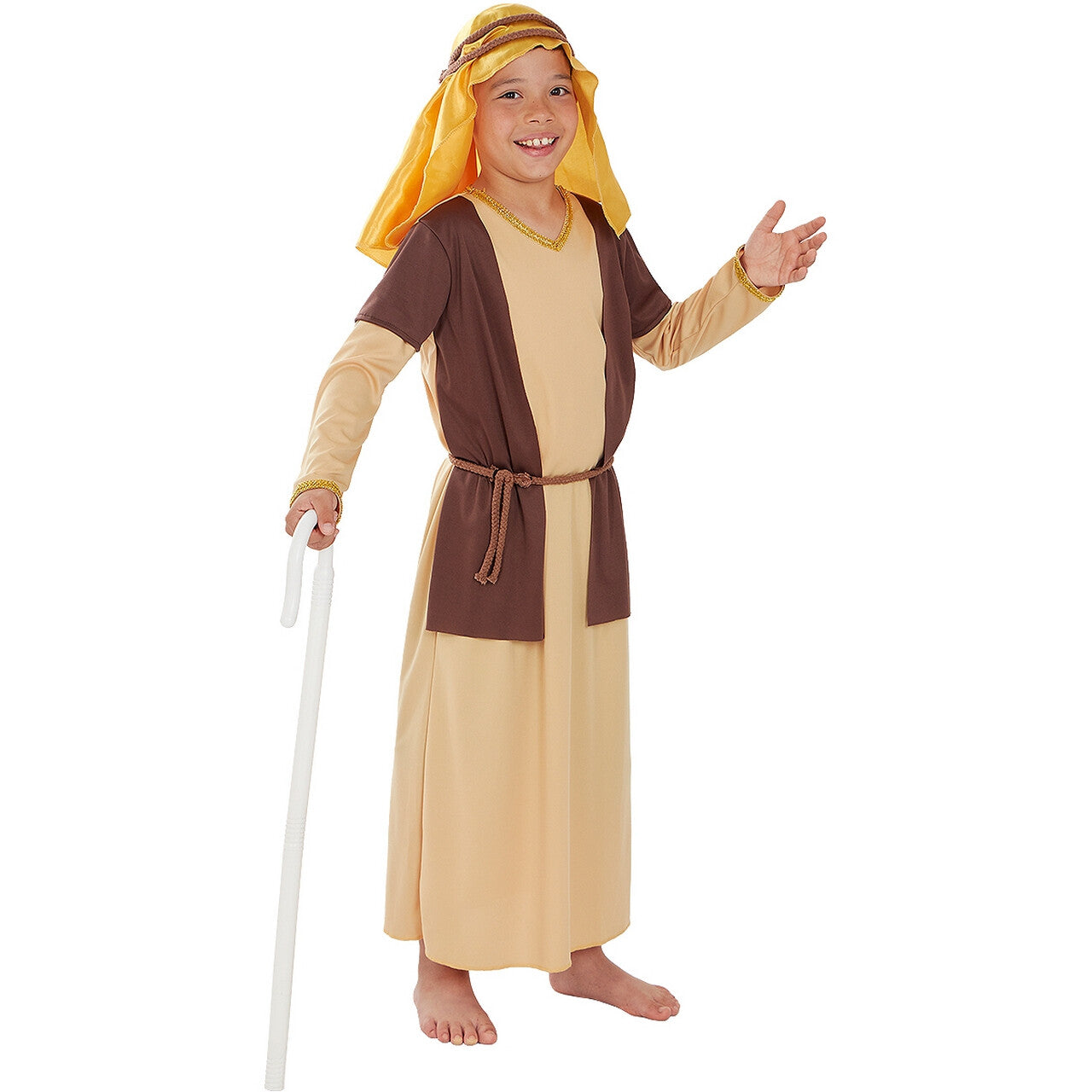 Op deze afbeelding zie je een Kostuums, van het merk Funidelia. Heilige Jozef Herderszoon Kind Kostuum