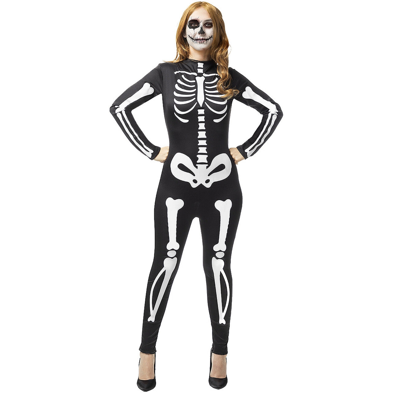 Op deze afbeelding zie je een Kostuums, van het merk Funidelia. Magere Stacy Skeleton Vrouw Kostuum