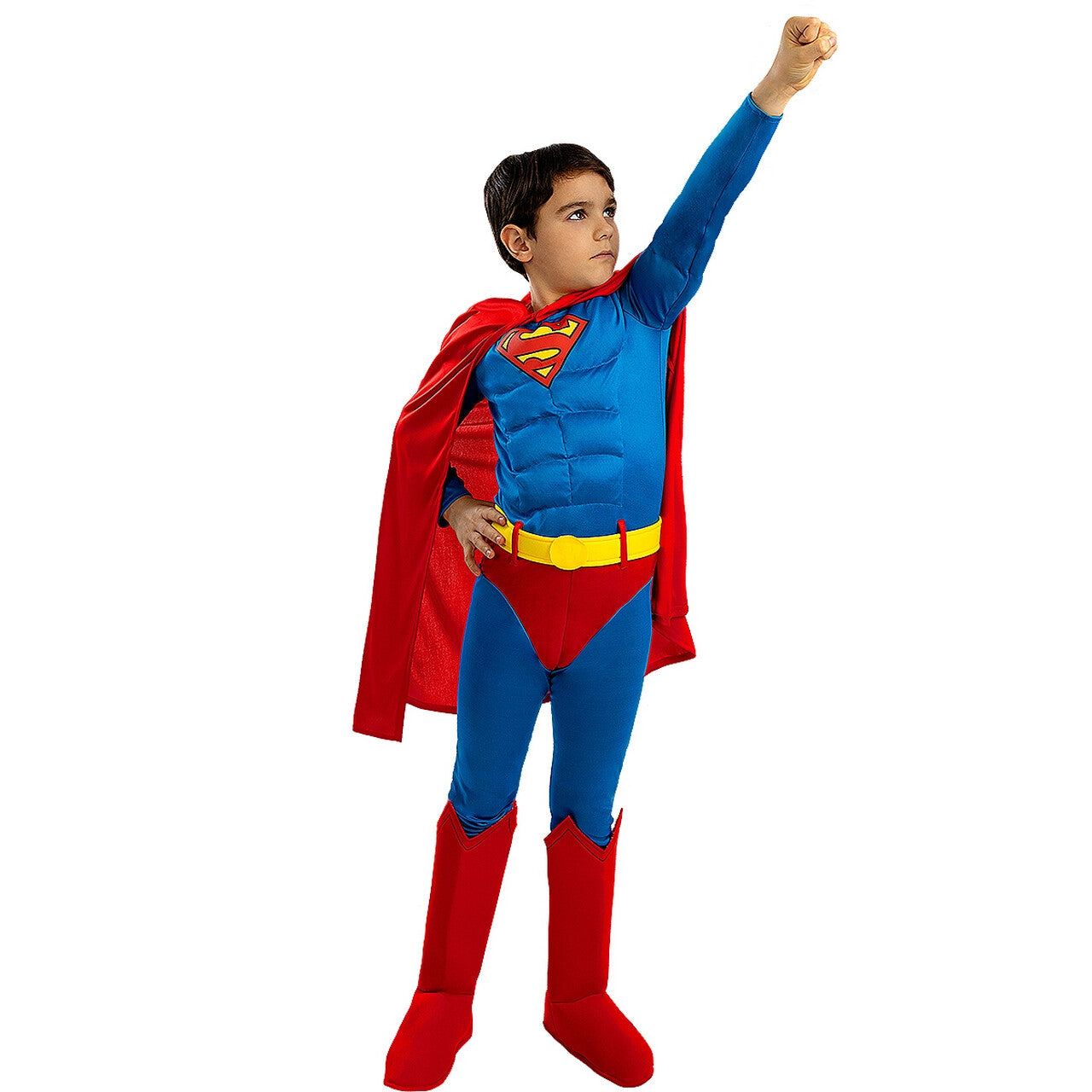 Op deze afbeelding zie je een Kostuums, van het merk Funidelia. Deluxe Superman™ Met Enorme Spieren Kind Jongen Kostuum
