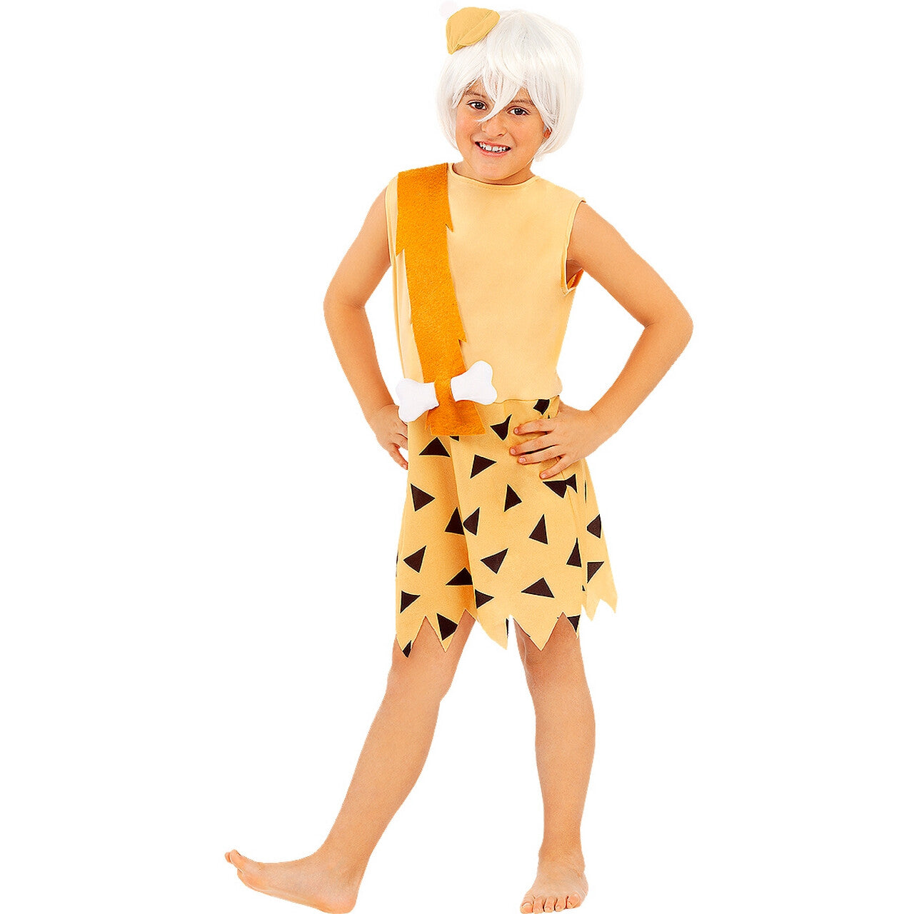 Op deze afbeelding zie je een Kostuums, van het merk Funidelia. Little Bamm Bamm Flinstones Jongen Kostuum